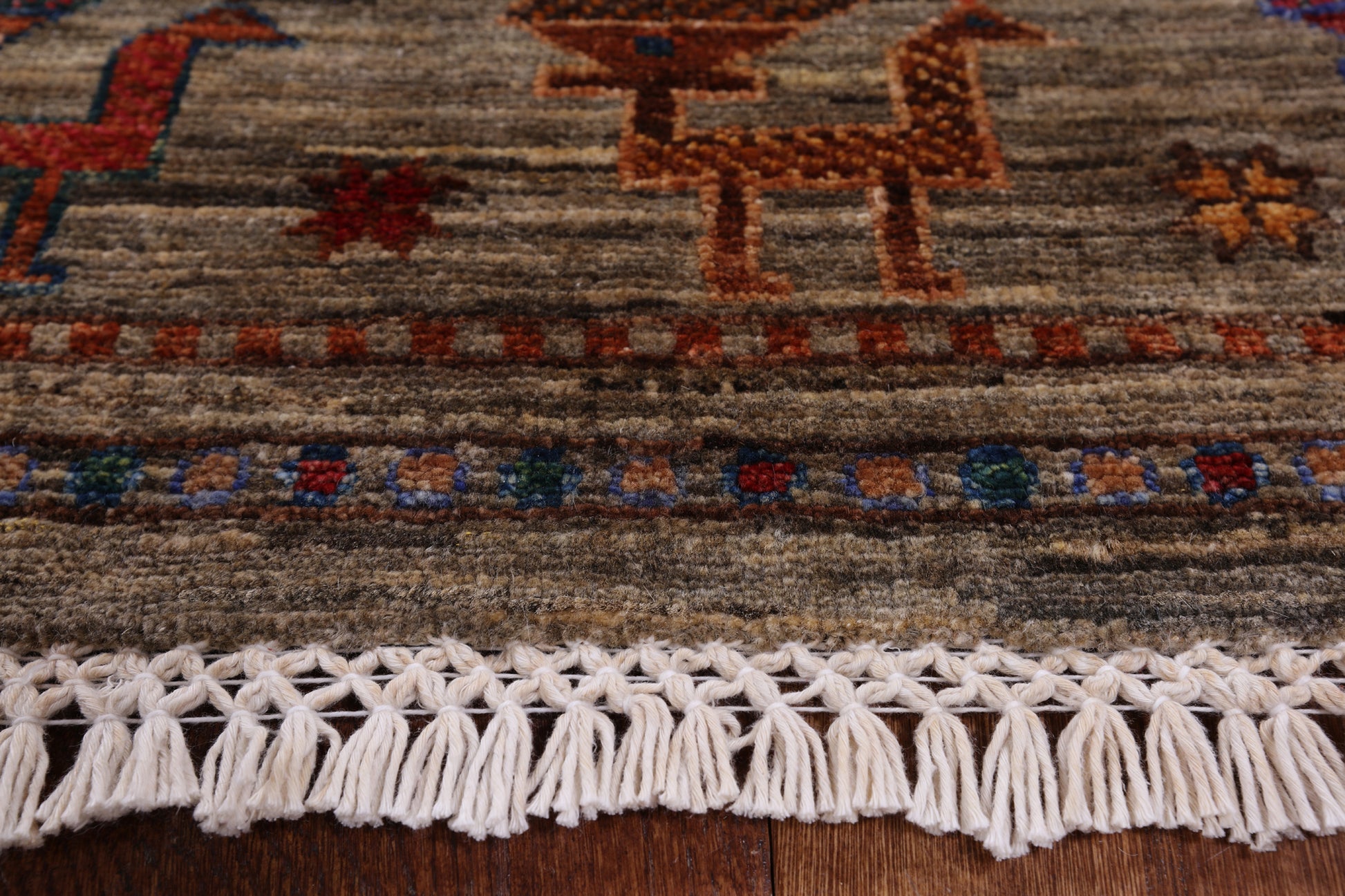 Persian Gabbeh Handmade Wool Area Rug - 5' 6" X 8' 3" - Golden Nile