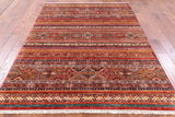 Khorjin Persian Gabbeh Hand Knotted Wool Area Rug - 5' 5" X 7' 11" - Golden Nile