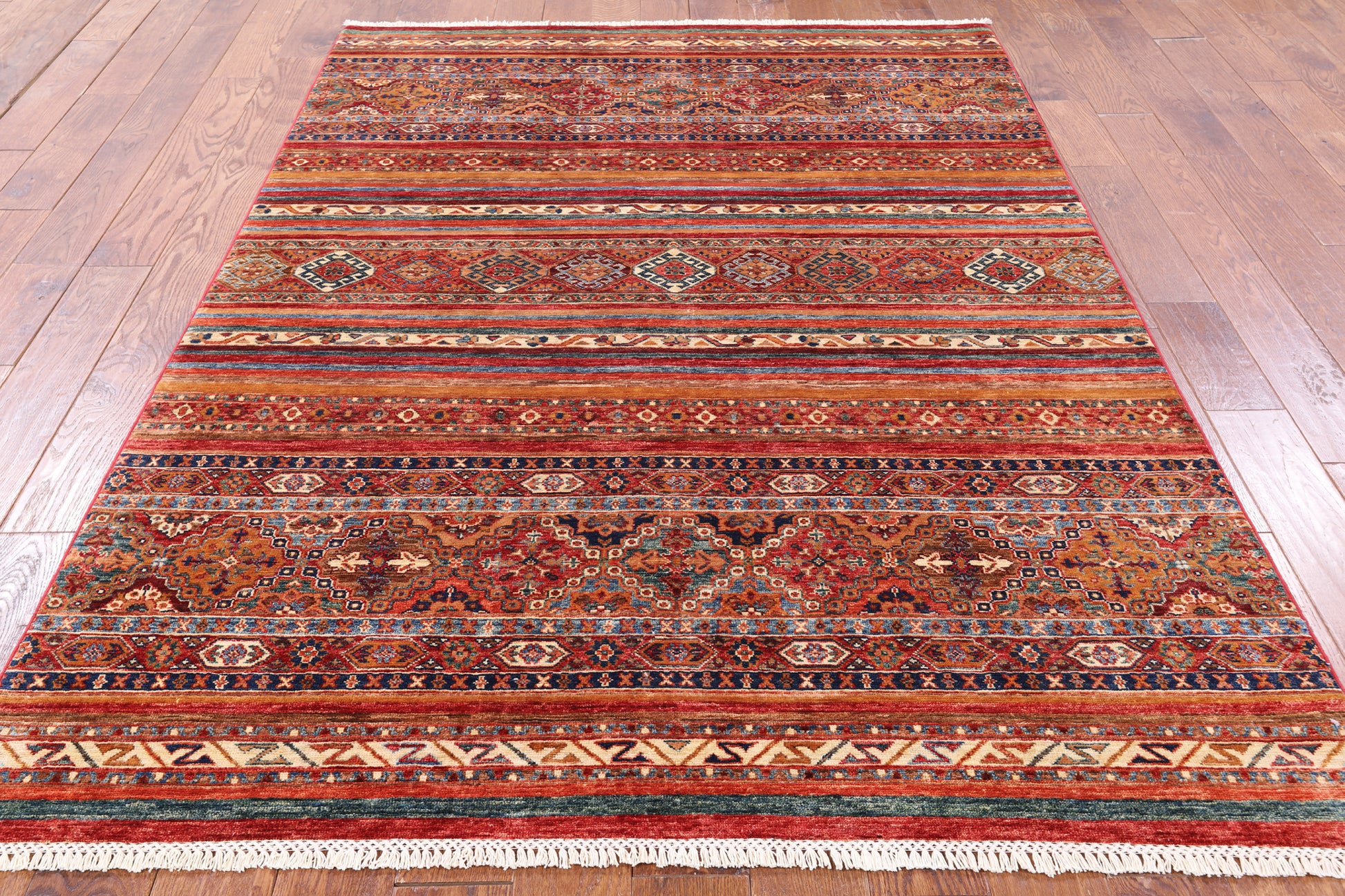 Khorjin Persian Gabbeh Hand Knotted Wool Area Rug - 5' 5" X 7' 11" - Golden Nile
