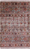 Persian Gabbeh Hand Knotted Wool Area Rug - 3' 2" X 4' 11" - Golden Nile