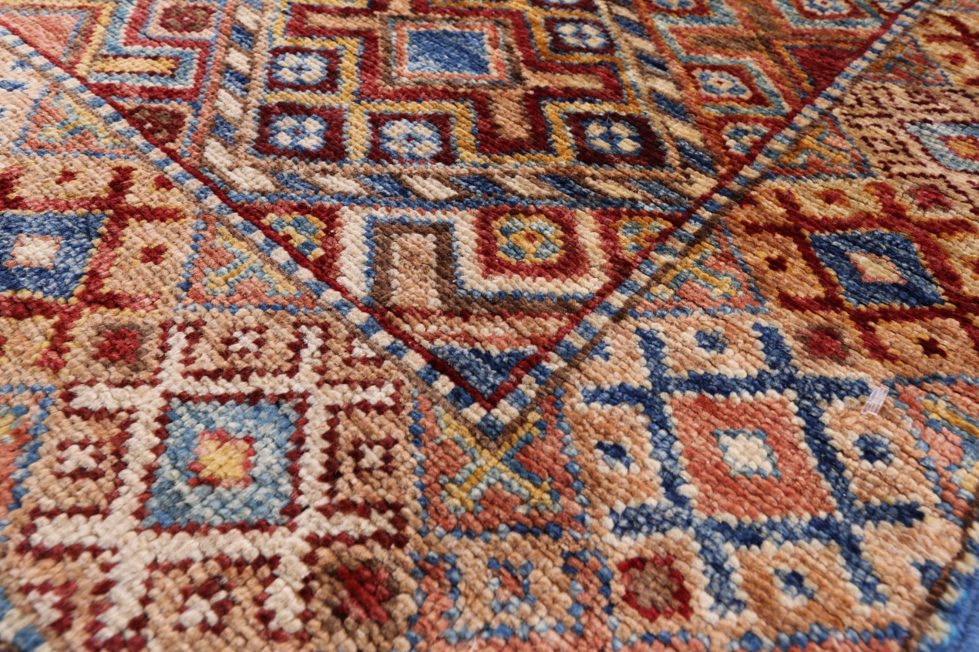 Blue Tribal Persian Gabbeh Hand Knotted Wool Area Rug - 5' 0" X 6' 7" - Golden Nile