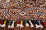 Blue Tribal Persian Gabbeh Hand Knotted Wool Area Rug - 5' 0" X 6' 7" - Golden Nile