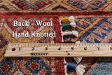 Red Khorjin Persian Gabbeh Hand Knotted Wool Area Rug - 5' 3" X 6' 10" - Golden Nile