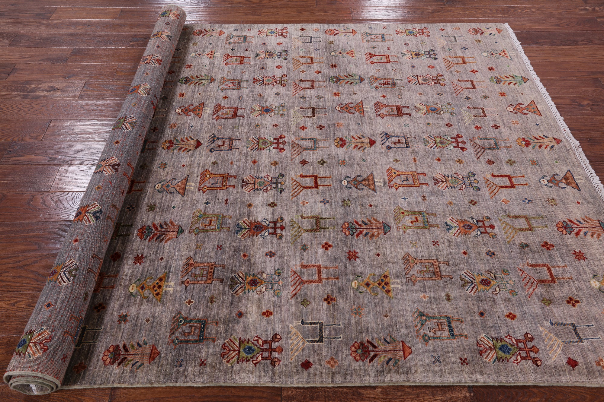 Tribal Persian Gabbeh Hand Knotted Wool Area Rug - 5' 9" X 8' 1" - Golden Nile