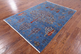 Persian Gabbeh Hand Knotted Wool Area Rug - 5' 7" X 8' 0" - Golden Nile