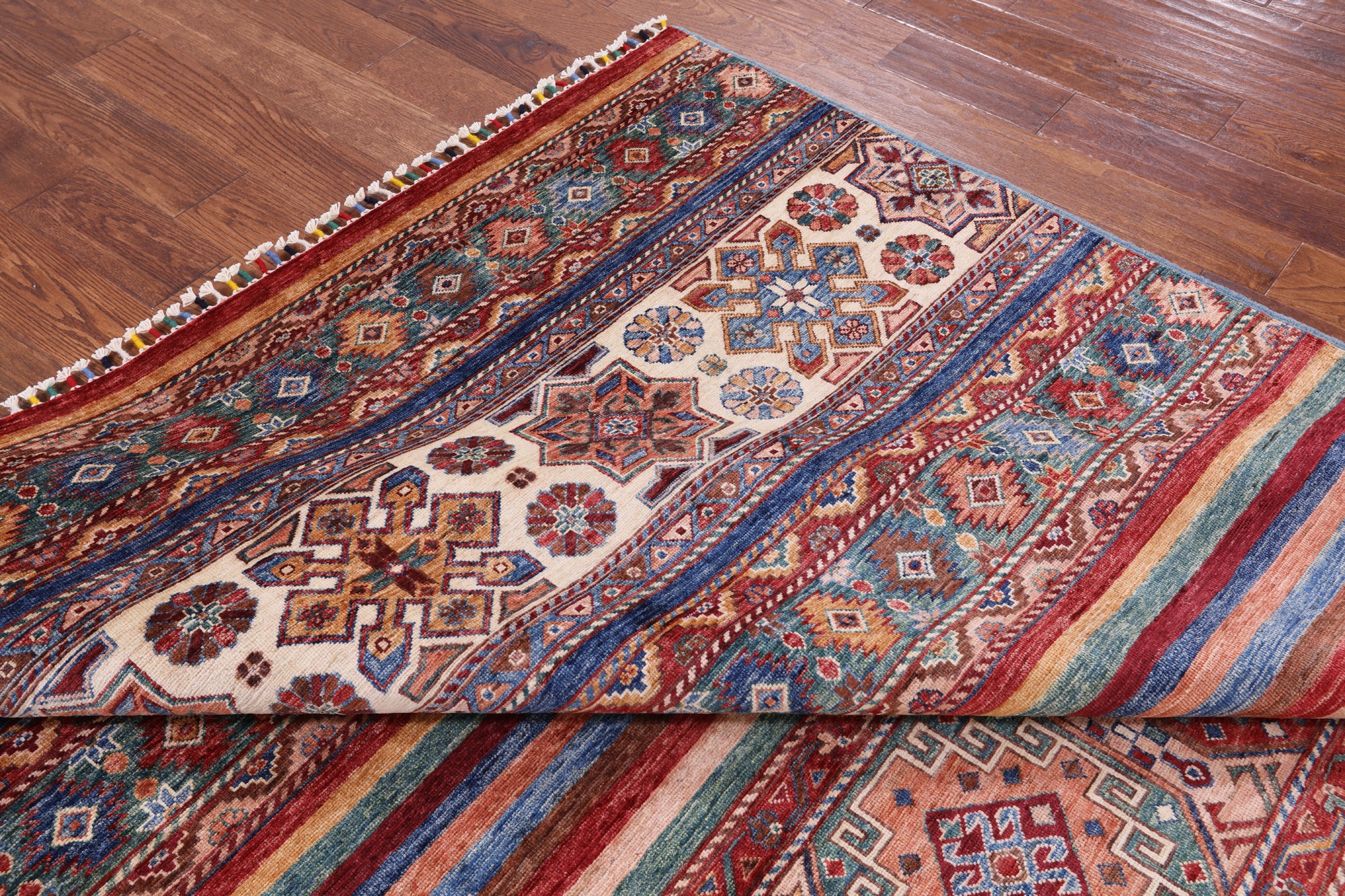 Khorjin Persian Gabbeh Hand Knotted Wool Area Rug - 6' 9" X 10' 2" - Golden Nile