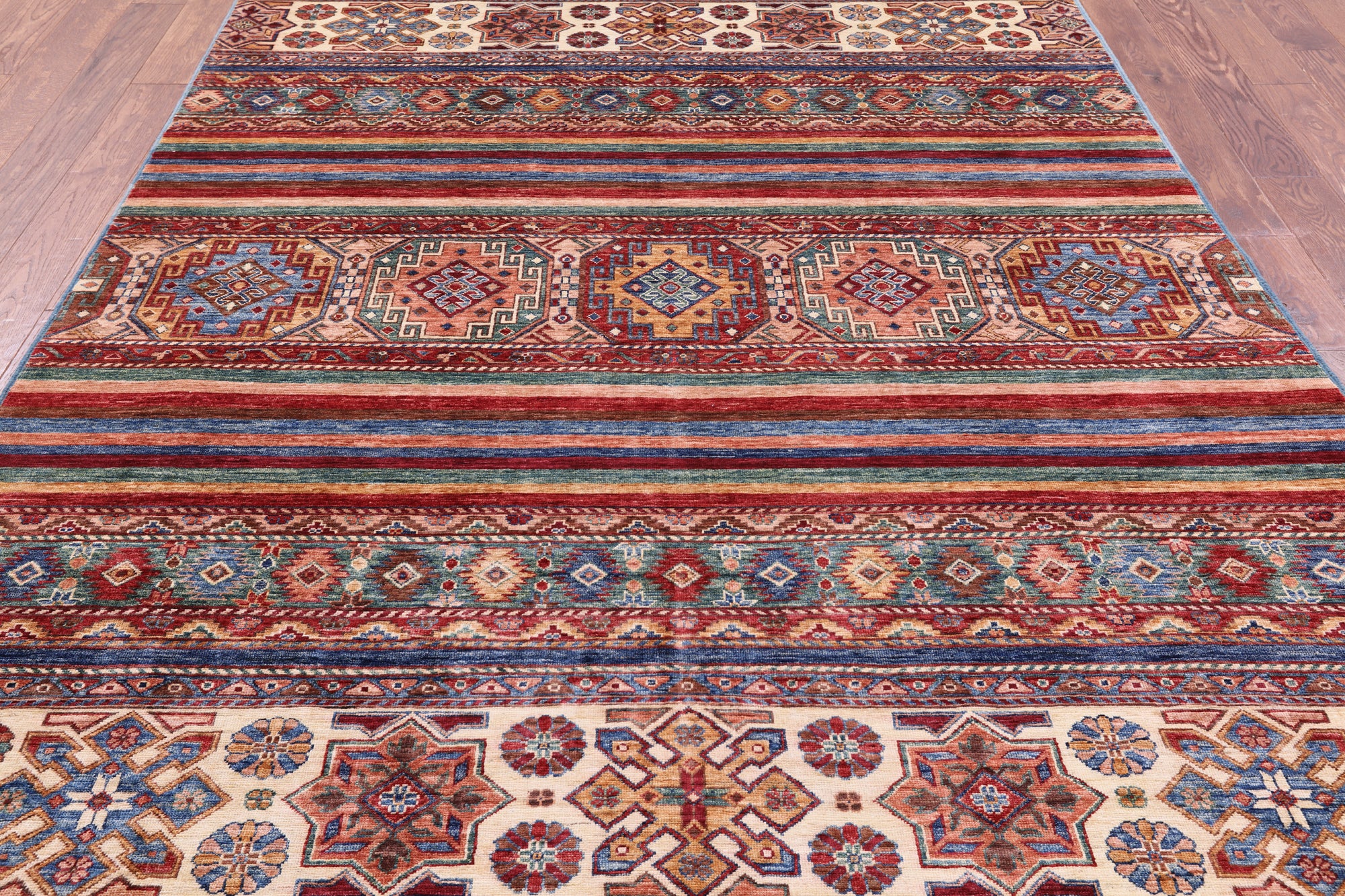 Khorjin Persian Gabbeh Hand Knotted Wool Area Rug - 6' 9" X 10' 2" - Golden Nile