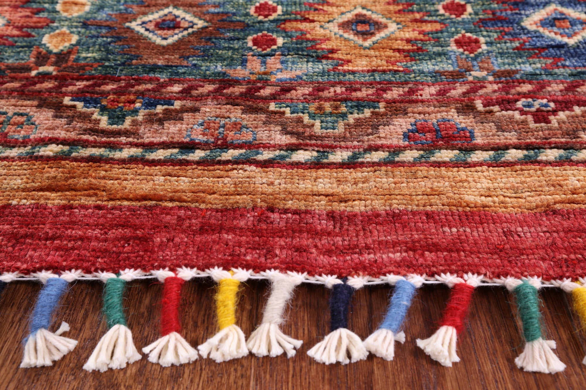 Khorjin Persian Gabbeh Hand Knotted Wool Area Rug - 6' 9" X 10' 2" - Golden Nile