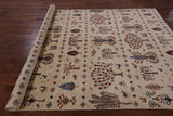 Ivory Tribal Persian Gabbeh Hand Knotted Wool Area Rug - 6' 6" X 9' 4" - Golden Nile
