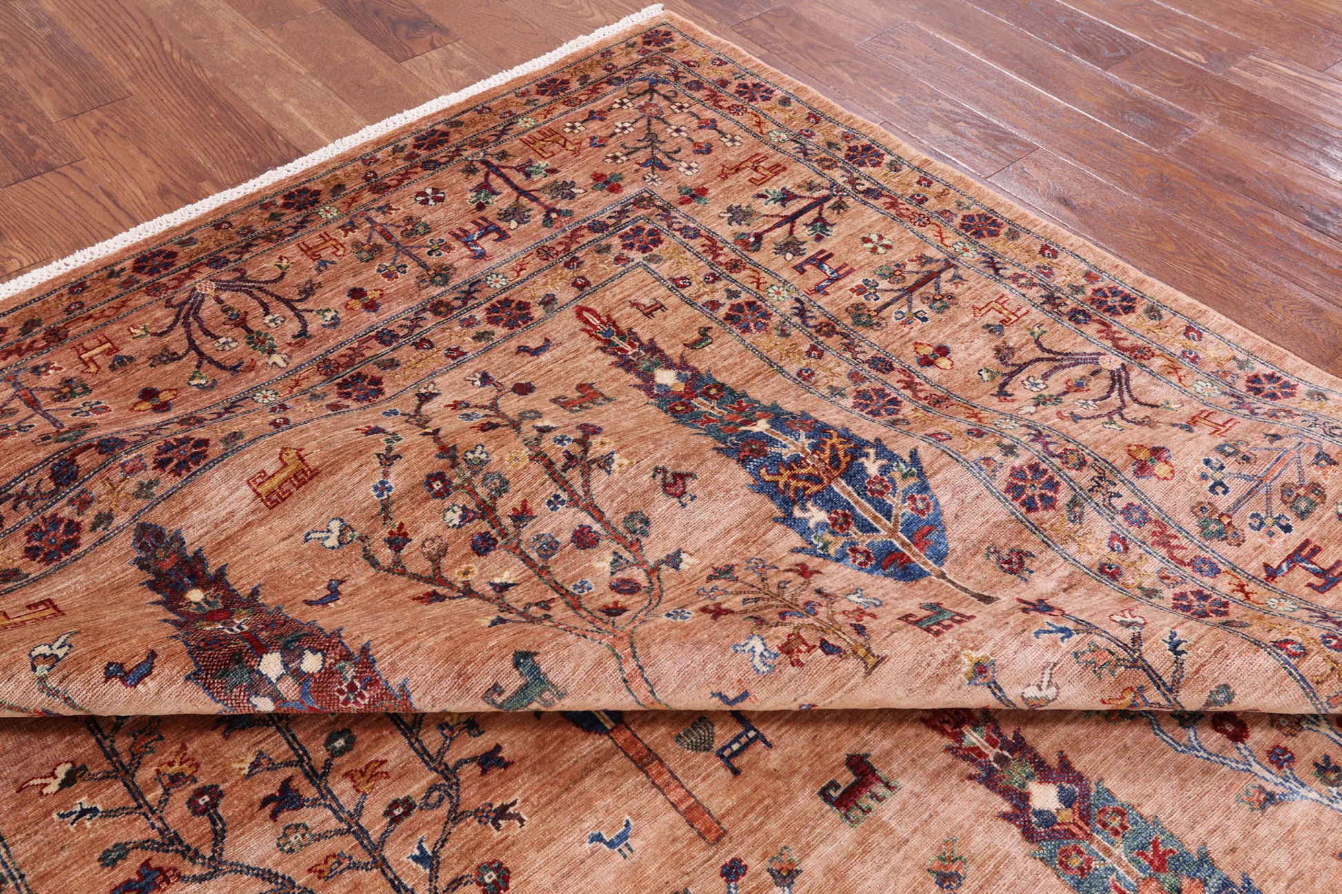 Persian Gabbeh Hand Knotted Wool Area Rug - 8' 4" X 9' 10" - Golden Nile
