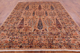 Persian Gabbeh Hand Knotted Wool Area Rug - 8' 4" X 9' 10" - Golden Nile
