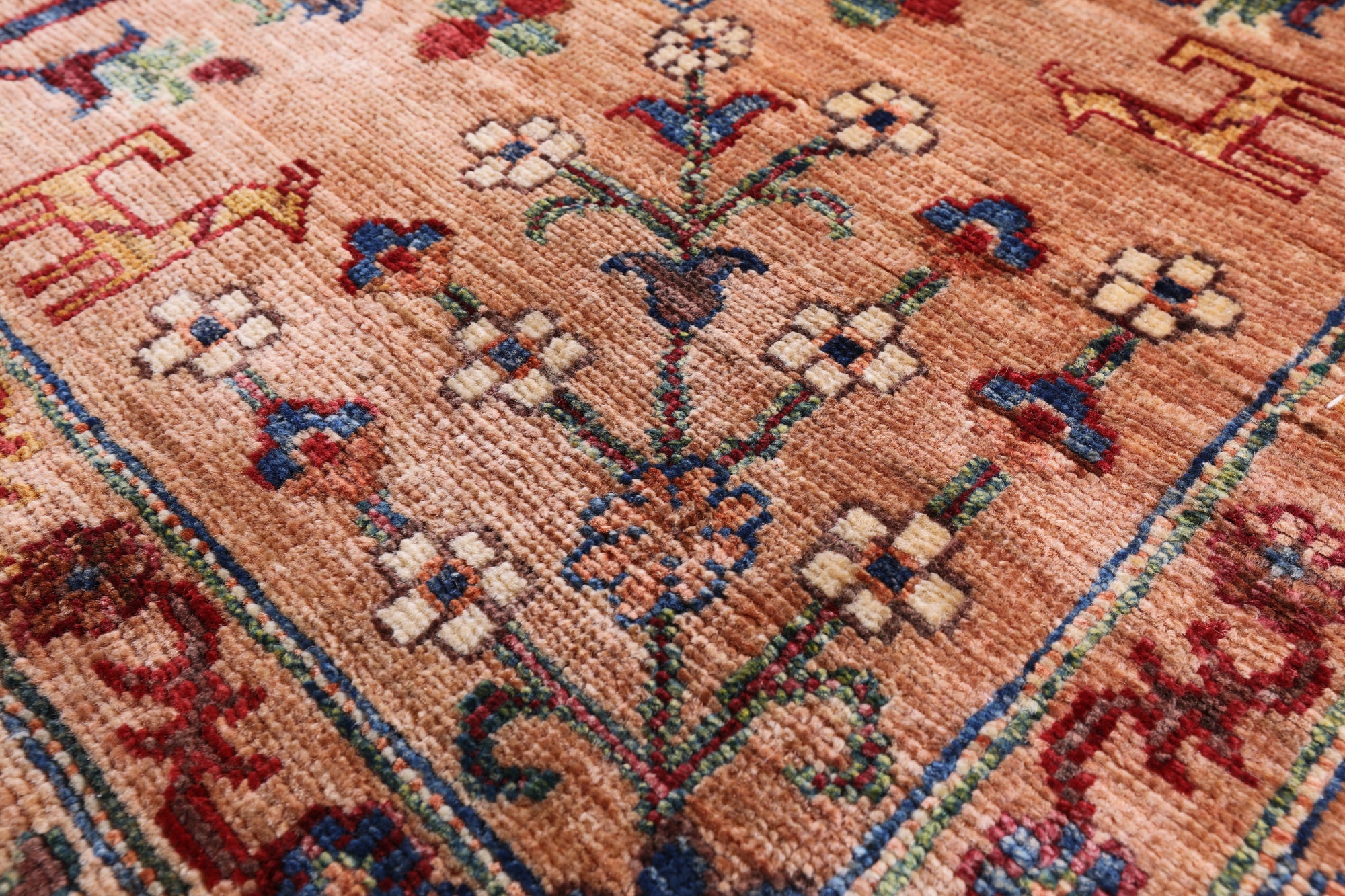 Persian Gabbeh Hand Knotted Wool Area Rug - 8' 4" X 9' 10" - Golden Nile