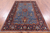 Persian Fine Serapi Hand Knotted Wool Area Rug - 5' 1" X 7' 5" - Golden Nile