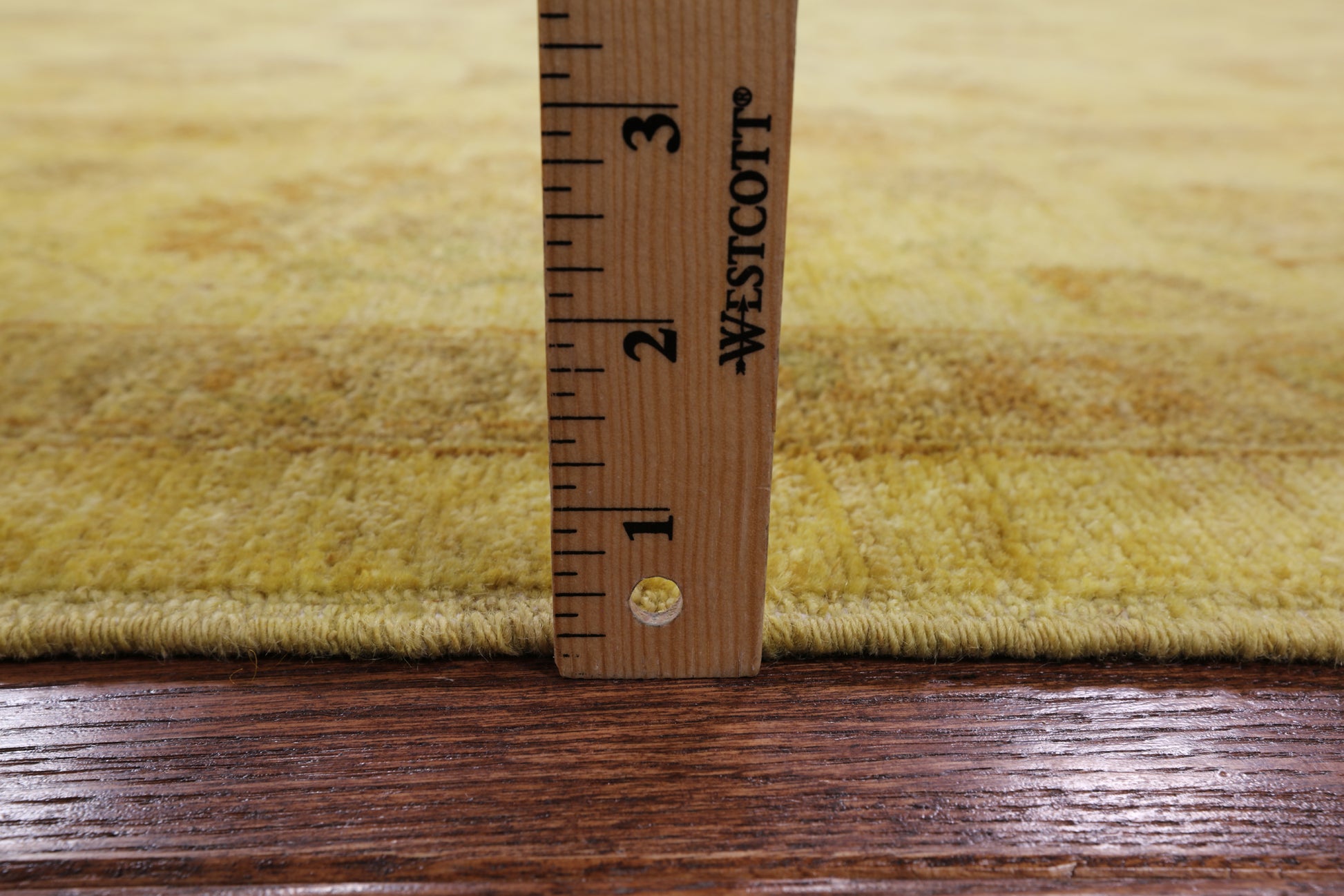 Gold Full Pile Overdyed Hand Knotted Wool Area Rug - 8' 11" X 11' 9" - Golden Nile