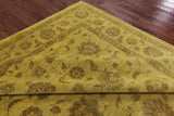 Gold Full Pile Overdyed Hand Knotted Wool Area Rug - 8' 11" X 11' 9" - Golden Nile
