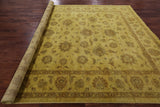Gold Full Pile Overdyed Hand Knotted Wool Area Rug - 8' 11" X 11' 9" - Golden Nile