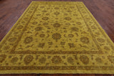 Gold Full Pile Overdyed Hand Knotted Wool Area Rug - 8' 11" X 11' 9" - Golden Nile