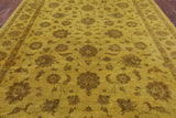 Gold Full Pile Overdyed Hand Knotted Wool Area Rug - 8' 11" X 11' 9" - Golden Nile