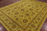 Gold Full Pile Overdyed Hand Knotted Wool Area Rug - 8' 11" X 11' 9" - Golden Nile