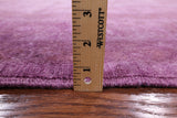 Purple Full Pile Overdyed Hand Knotted Wool Area Rug - 7' 11" X 9' 8" - Golden Nile