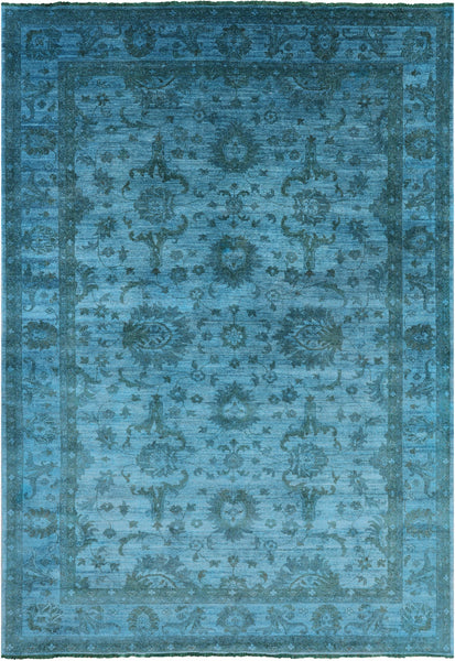 Full Pile Overdyed Hand Knotted Wool Area Rug - 6' 8" X 9' 6" - Golden Nile