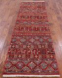 Persian Gabbeh Hand Knotted Wool Runner Rug - 2' 7" X 8' 5" - Golden Nile