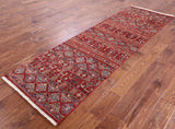 Persian Gabbeh Hand Knotted Wool Runner Rug - 2' 7" X 8' 5" - Golden Nile