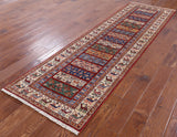 Persian Gabbeh Hand Knotted Wool Runner Rug - 2' 8" X 9' 2" - Golden Nile