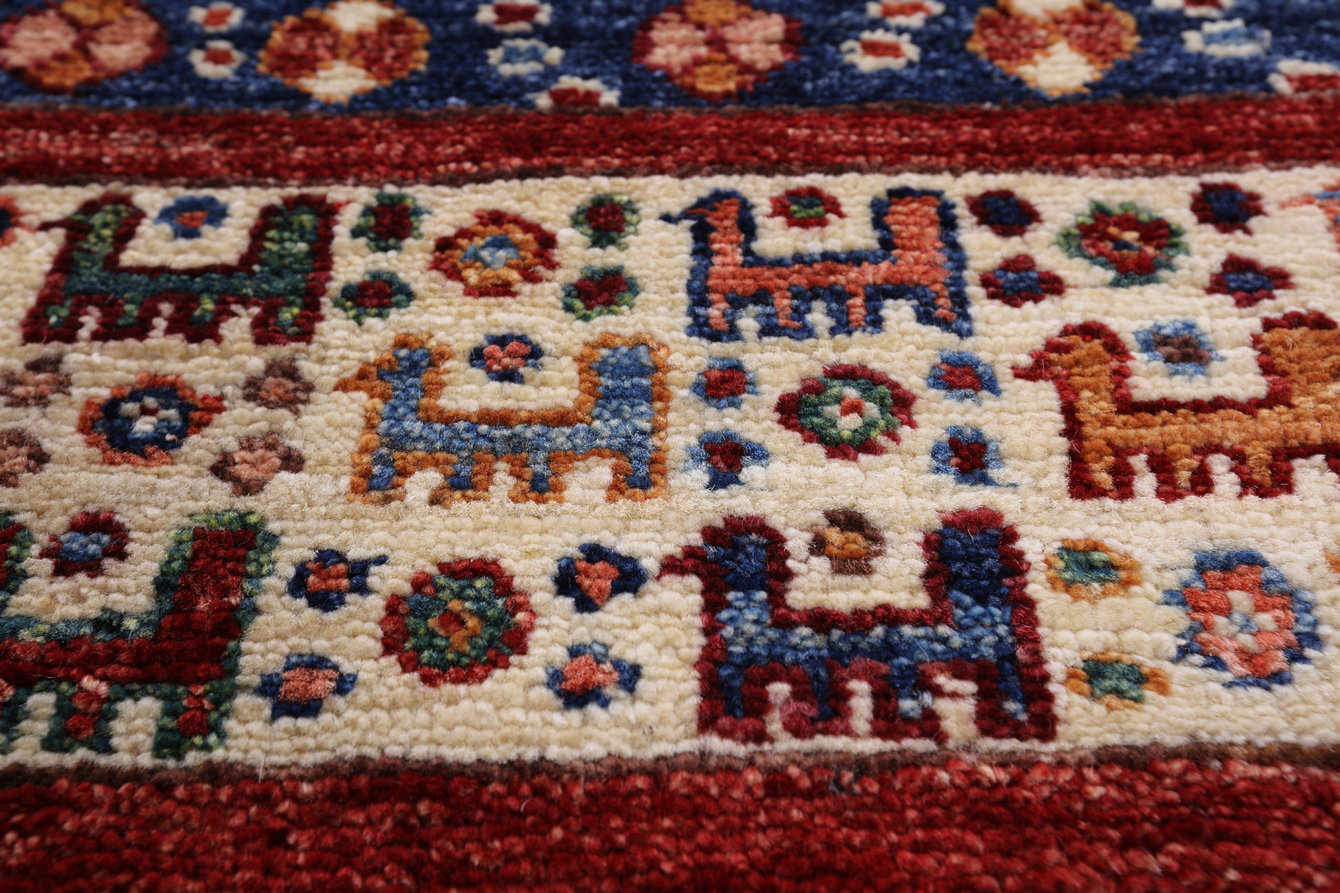 Persian Gabbeh Hand Knotted Wool Runner Rug - 2' 8" X 9' 2" - Golden Nile
