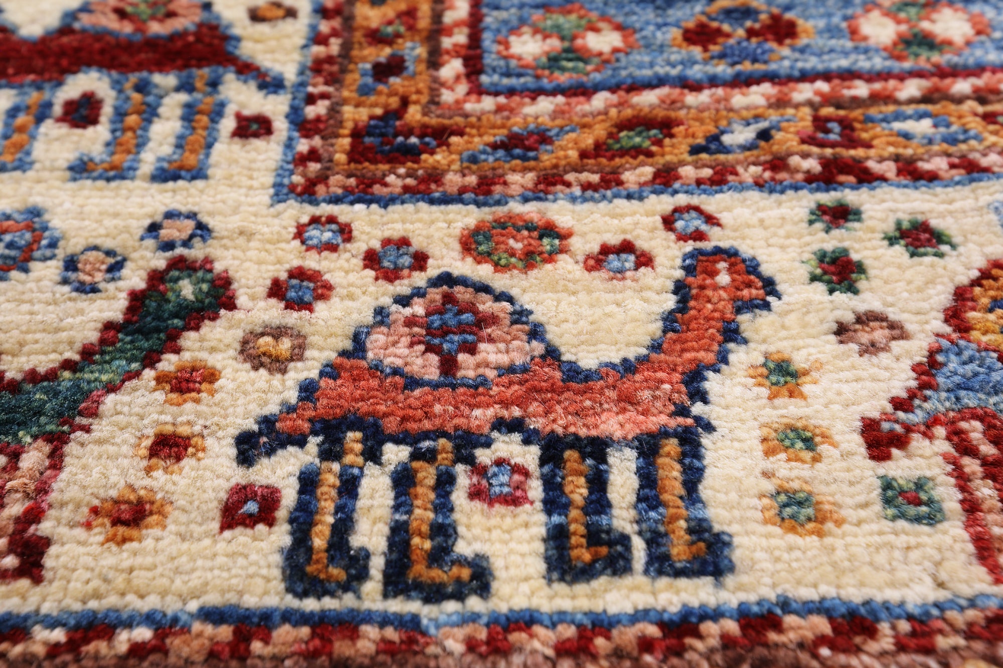 Persian Gabbeh Hand Knotted Wool Runner Rug - 2' 8" X 9' 2" - Golden Nile