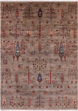 Persian Gabbeh Hand Knotted Wool Area Rug - 5' 8" X 7' 10" - Golden Nile