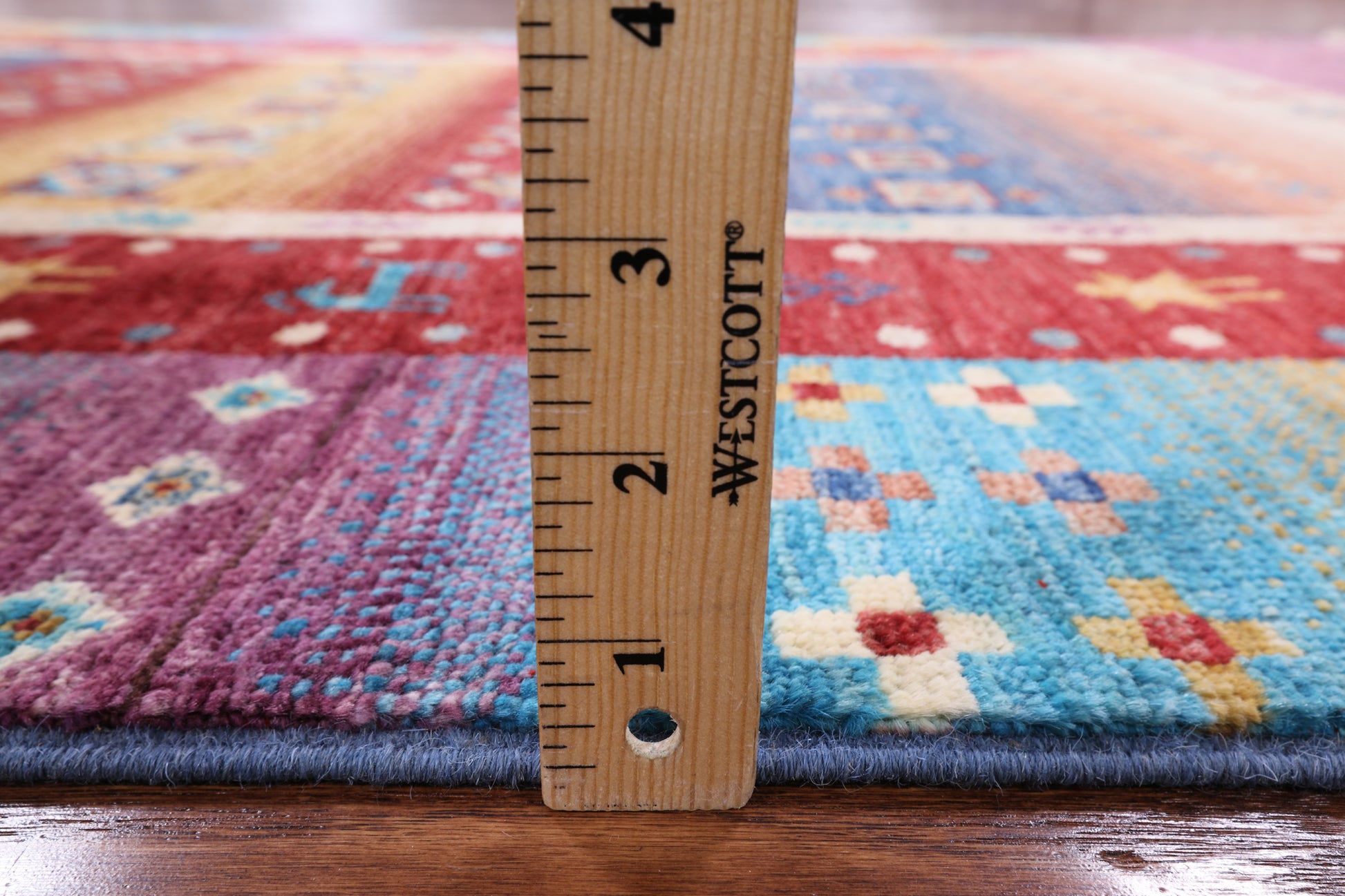 Tribal Persian Gabbeh Hand Knotted Wool Area Rug - 4' 3" X 6' 2" - Golden Nile