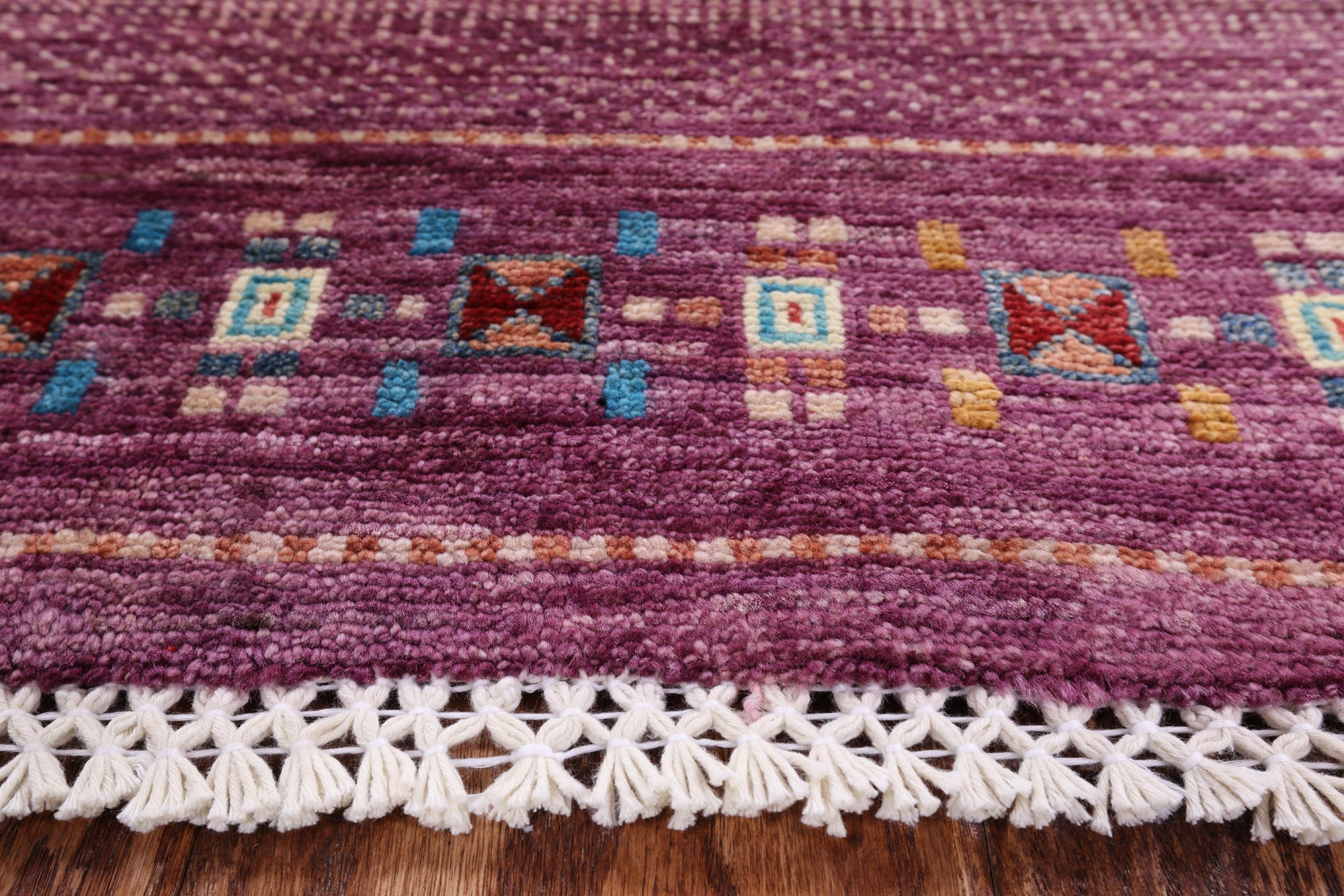 Tribal Persian Gabbeh Hand Knotted Wool Area Rug - 4' 3" X 6' 2" - Golden Nile