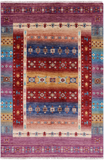 Tribal Persian Gabbeh Hand Knotted Wool Area Rug - 4' 3" X 6' 2" - Golden Nile