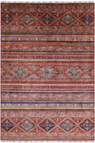 Khorjin Persian Gabbeh Handmade Wool Area Rug - 6' 8" X 9' 10" - Golden Nile