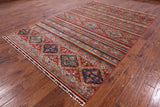 Khorjin Persian Gabbeh Handmade Wool Area Rug - 6' 8" X 9' 10" - Golden Nile
