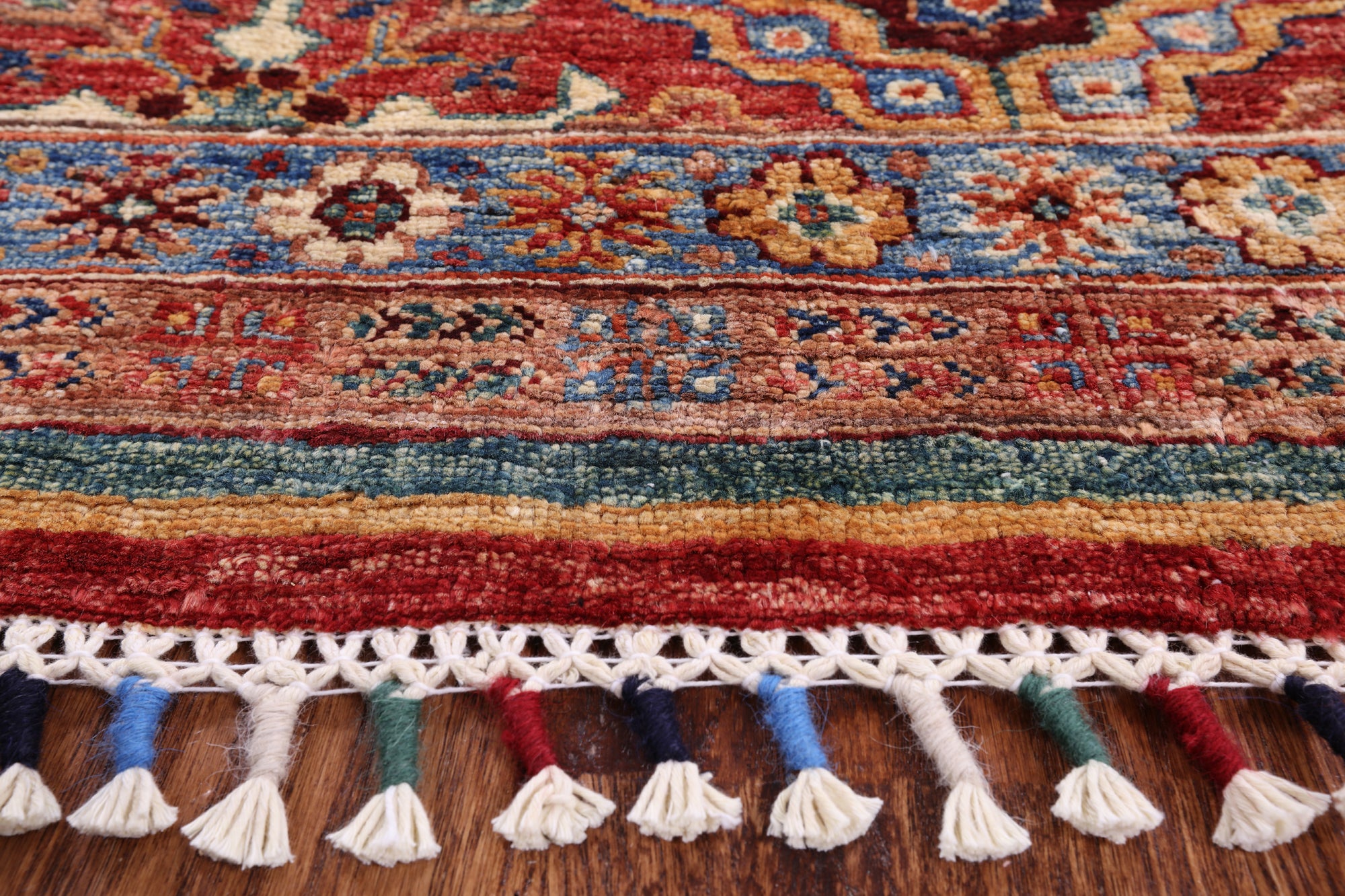 Khorjin Persian Gabbeh Handmade Wool Area Rug - 6' 8" X 9' 10" - Golden Nile