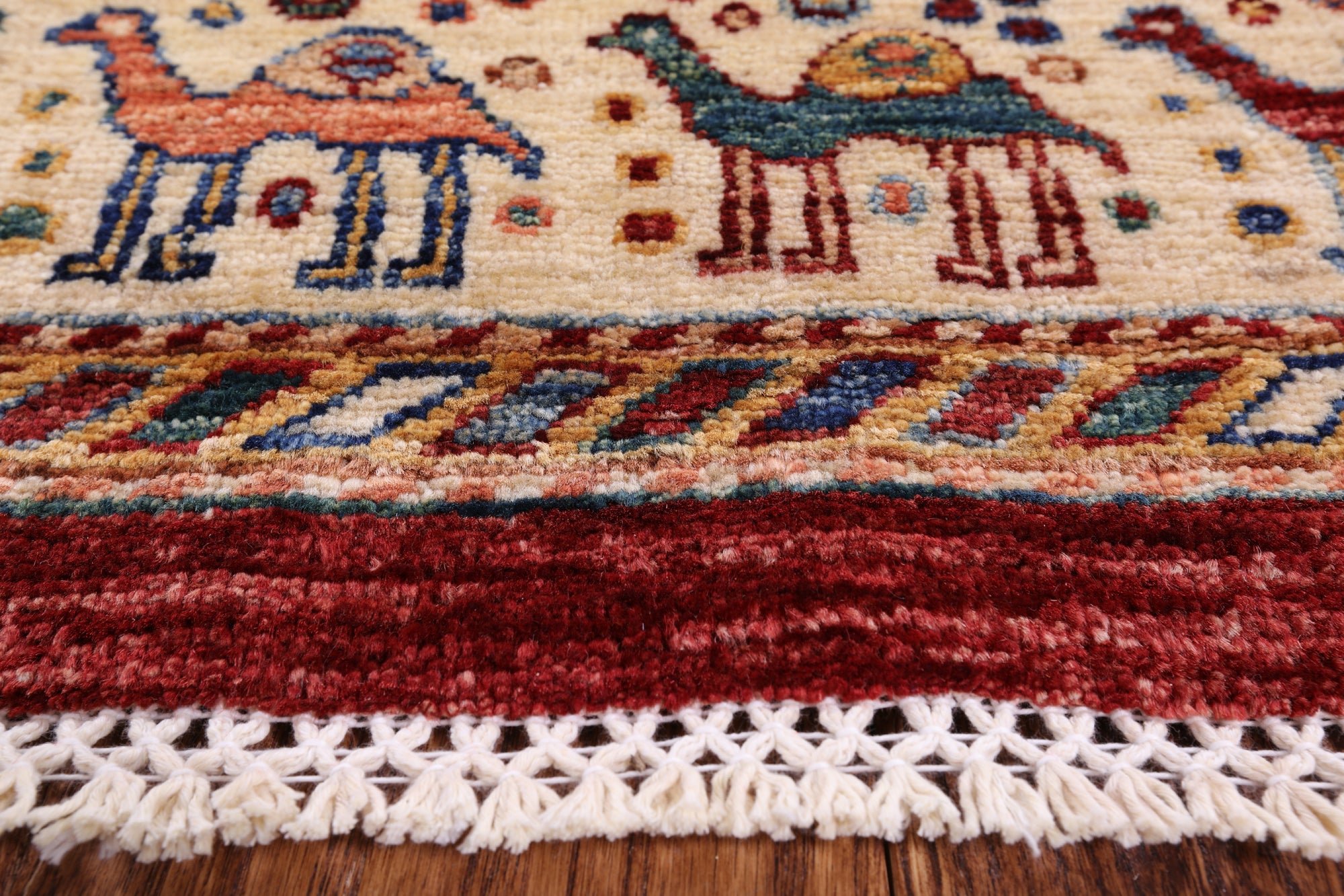 Persian Gabbeh Handmade Wool Area Rug - 6' 11" X 9' 9" - Golden Nile