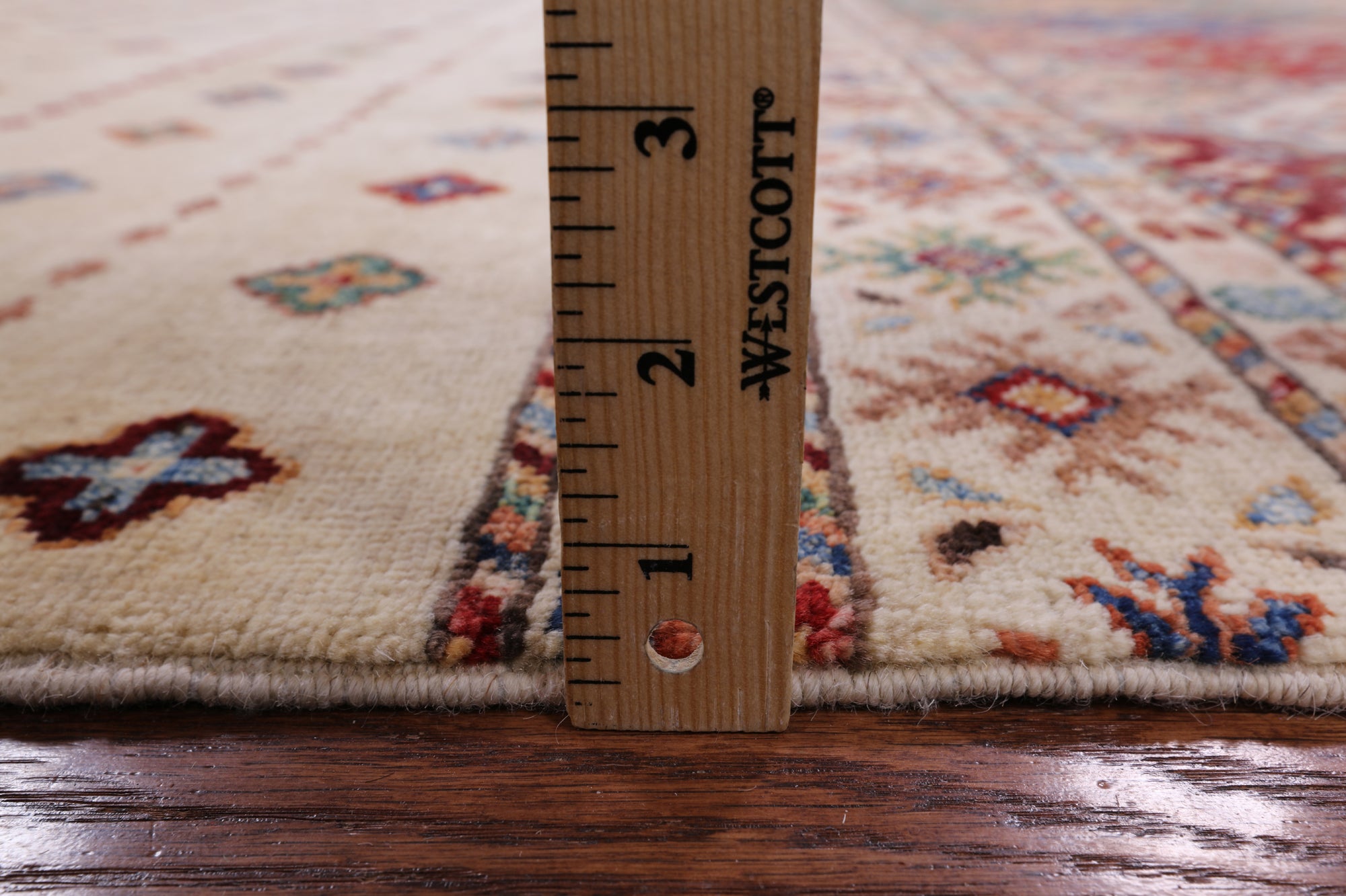 Ivory Khorjin Persian Gabbeh Hand Knotted Wool Rug - 8' 1" X 10' 10" - Golden Nile