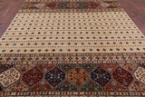 Ivory Khorjin Persian Gabbeh Hand Knotted Wool Rug - 8' 1" X 10' 10" - Golden Nile