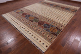 Persian Gabbeh Hand Knotted Wool Area Rug - 9' 3" X 12' 3" - Golden Nile