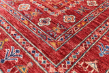Persian Gabbeh Handmade Wool Area Rug - 5' 0" X 6' 11" - Golden Nile