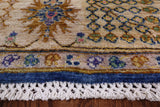 Blue Peshawar Hand Knotted Wool Area Rug - 5' 9" X 8' 2" - Golden Nile