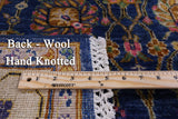 Blue Peshawar Hand Knotted Wool Area Rug - 5' 9" X 8' 2" - Golden Nile