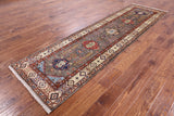 Super Kazak Hand Knotted Wool Runner Rug - 2' 9" X 9' 9" - Golden Nile