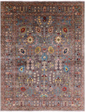Peshawar Hand Knotted Wool Area Rug - 11' 9" X 14' 8" - Golden Nile