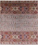 Persian Gabbeh Hand Knotted Wool Area Rug - 8' 2" X 9' 9" - Golden Nile