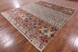 Persian Gabbeh Hand Knotted Wool Area Rug - 8' 2" X 9' 9" - Golden Nile