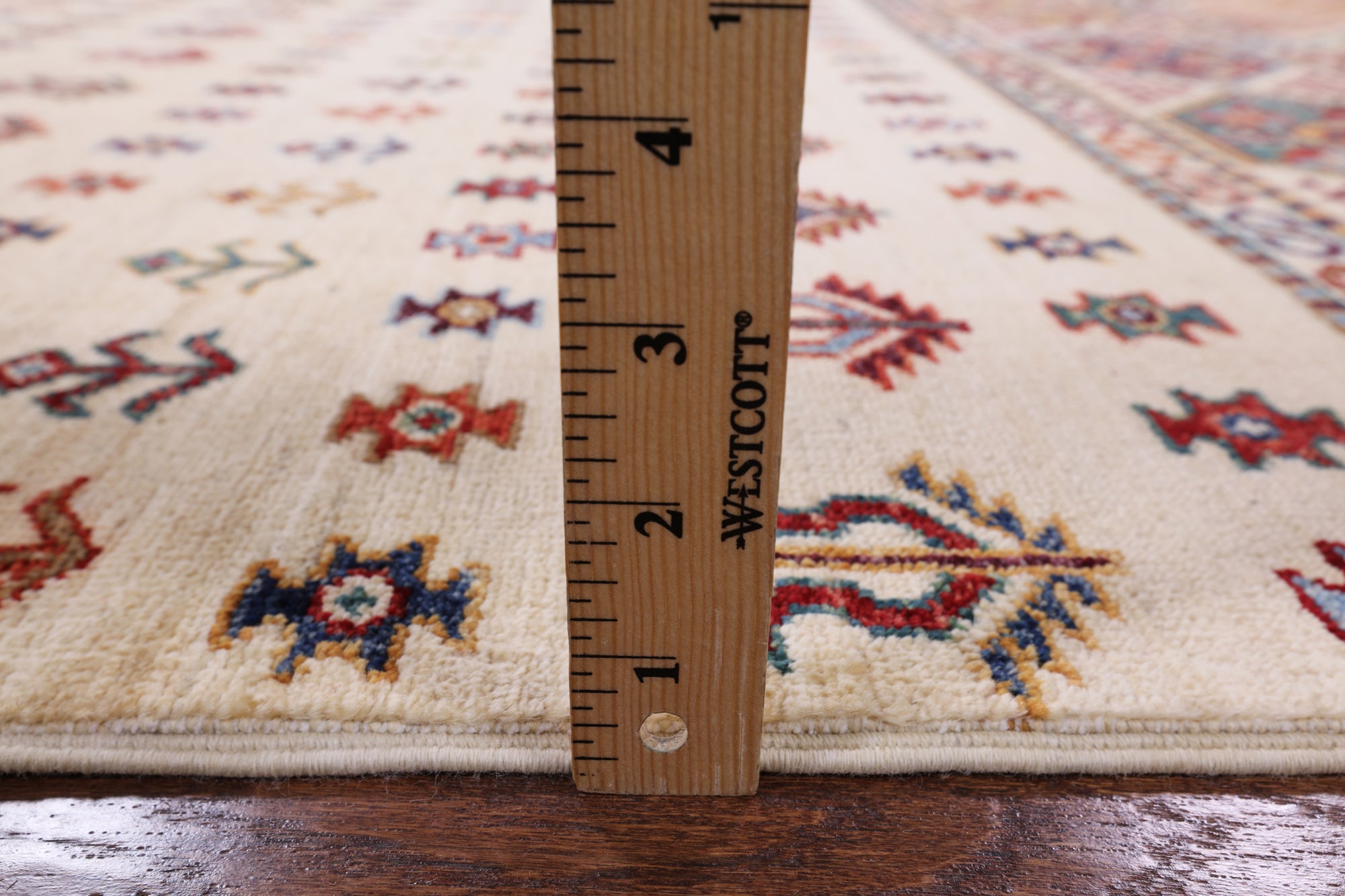 Ivory Persian Gabbeh Handmade Wool Area Rug - 8' 4" X 9' 6" - Golden Nile