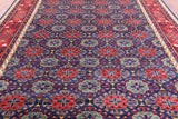 Blue Fine Serapi Hand Knotted Wool Area Rug - 9' 2" X 11' 7" - Golden Nile